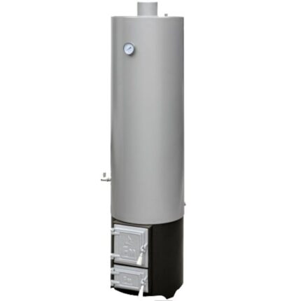 Boiler de baie pe lemne cu focar, 120 l, din tabla vopsita de 3 mm, usa fonta