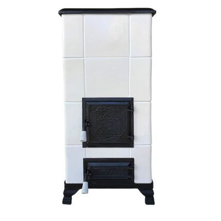 Soba teracota, MEDIAS, portabila, model Simplu, 6 kw, 44x44x114 cm, Alb