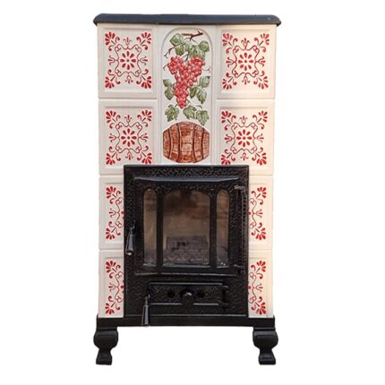 Soba portabila Romane, Teracota Medias, Transilvania Butoi, 66 x 44 x 114 cm