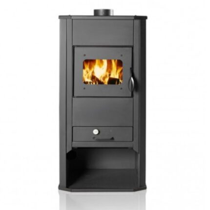 Termosemineu pe lemne/brichete Termax Kamin 21 kW, 1000 x 485 x 430 mm, manta apa 22 litri, diametru cos fum Ø120 mm, Bordo