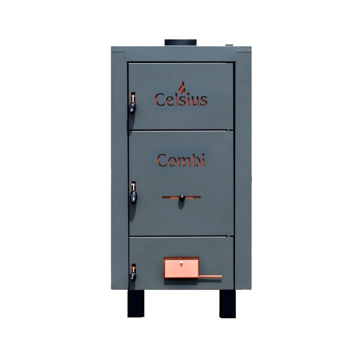Cazan combi din tabla otel cu posibilitate de ardere peleti, CELSIUS, 40-43 kW