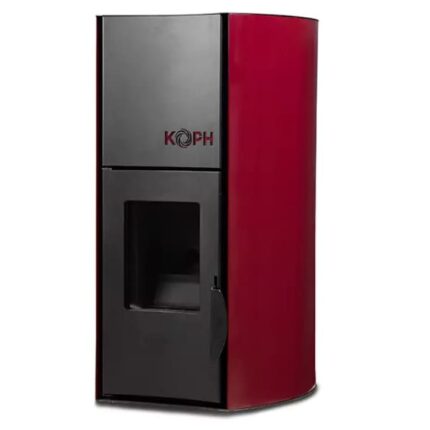 Termosemineu cu peleti KOPH PM 25 kW Fiama, buncar peleti 25 kg, pompa recirculare si vas expansiune incorporate, Bordo