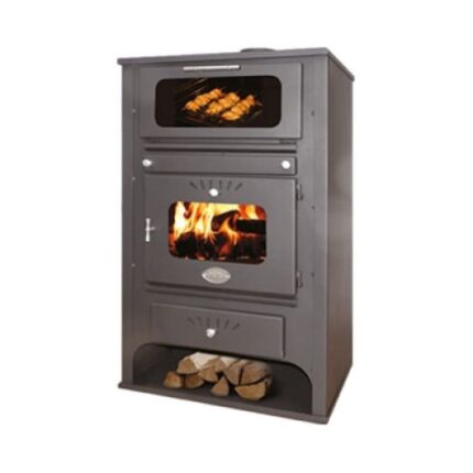 Termosemineu pe lemne Zvezda GF VR 16, 15.4 KW, din otel, cu camera de ardere samotata, dimensiuni cuptor 160x440x440
