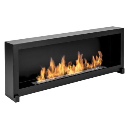 Semineu cu bioetanol S-Line BOX 120cm negru fara sticla