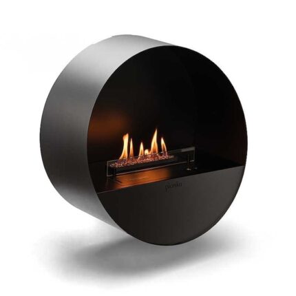 Semineu Bubble Wall & Floor, Planika, Biocombustibil, Negru