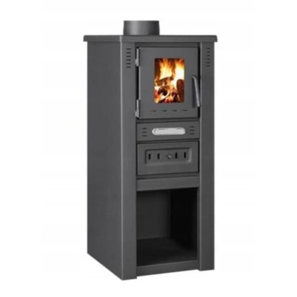 Soba pe lemne Nergis, 6,5 kW, negru, 33x36x81,5cm