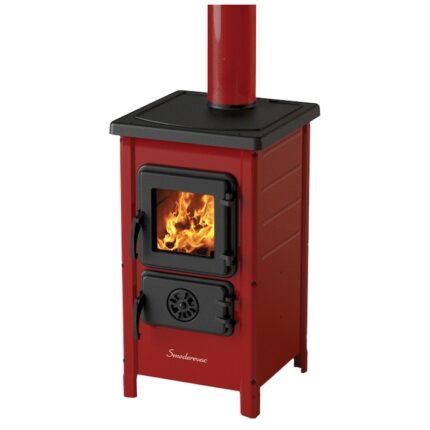 Soba pentru incalzit MBS HAPPY Rosu, 6 kW
