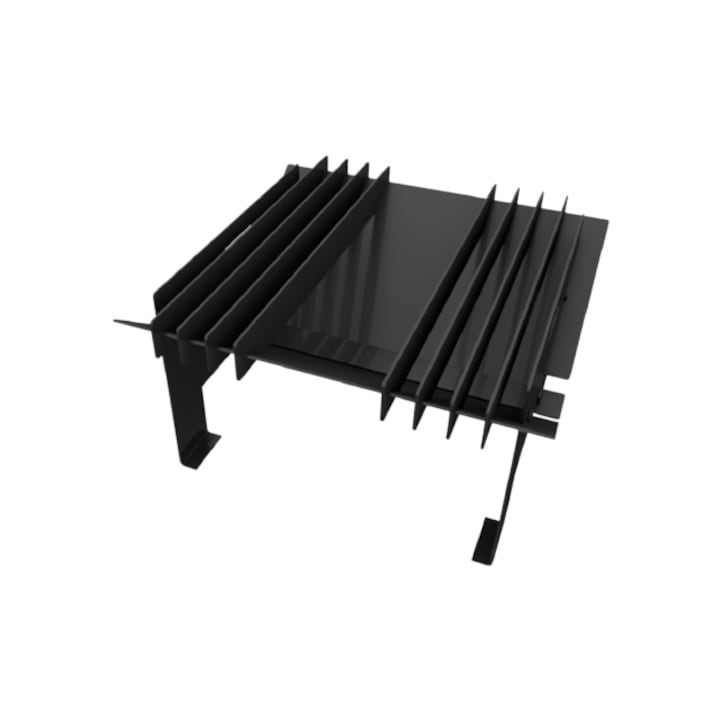 Semineu de gradina, Kratki, fire gamela, Otel, 30 kg, Negru