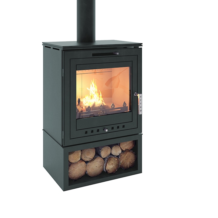 Semineu ECO Artish Plus, 9(10)kw, Incalzire calorifere, Clasa A, Verde metalic