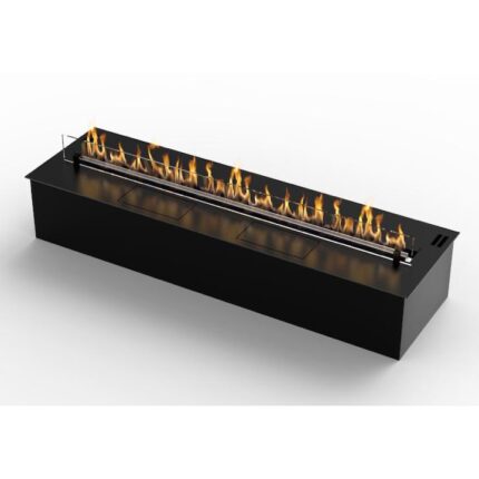 Semineu automat cu bioetanol Wild Flame 800mm controlat electronic. Senzori de siguranta, control telefonic, reglare de 10 ori a flacarii, sticla