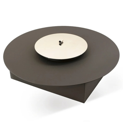 Semineu cu bioetanol rotund L Bowl, mobil pentru exterior, din inox, actionat manual, dimensiuni (LxlxH) 500x500x250 mm, inaltimea flacarii 300-400 mm, volum rezervor 2.95 l, timp ardere 6 h, putere termica 3 KW, volum minim incapere 70 m^3