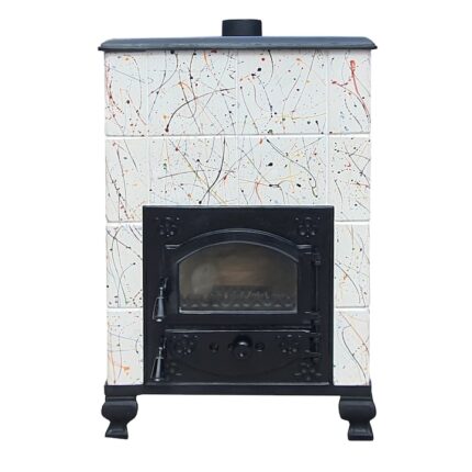 Soba portabila Romane, Teracota Medias, model Joaca de Copii, 66 x 44 x 114 cm