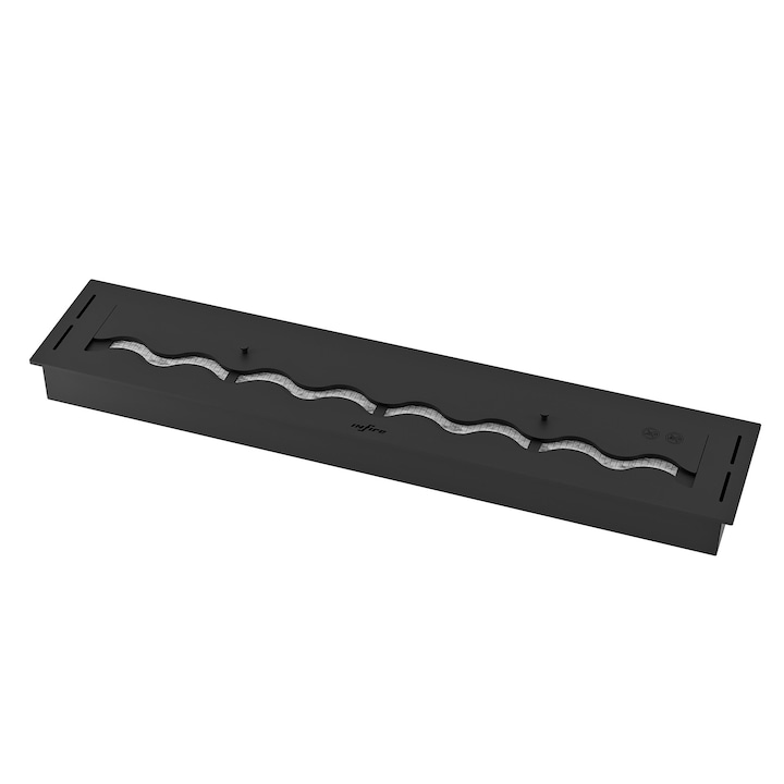 Semineu Black Burner 1000, InFire, Incastrabil, cu Bioetanol, 1000 mm x 200 mm x 75 mm, Otel