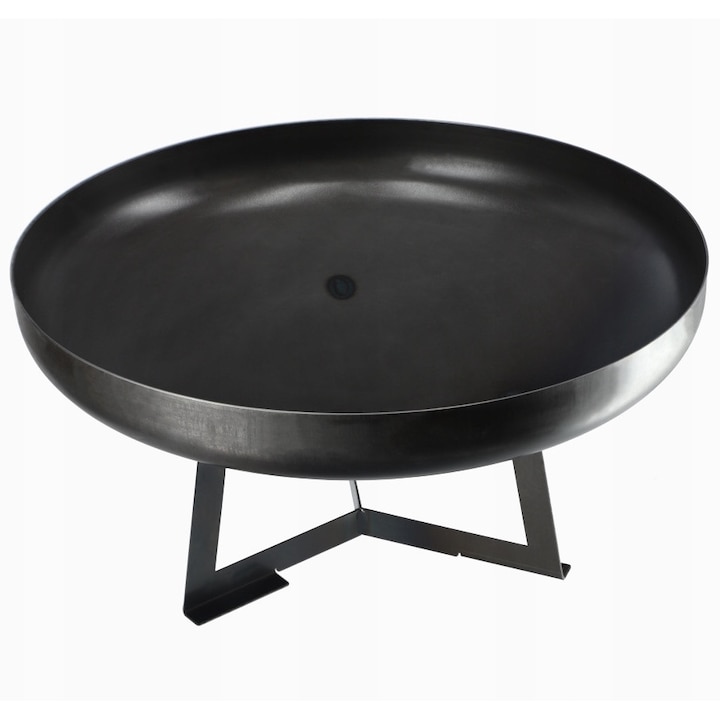 Semineu de gradina, KADAX, Otel, 60cm, Gri