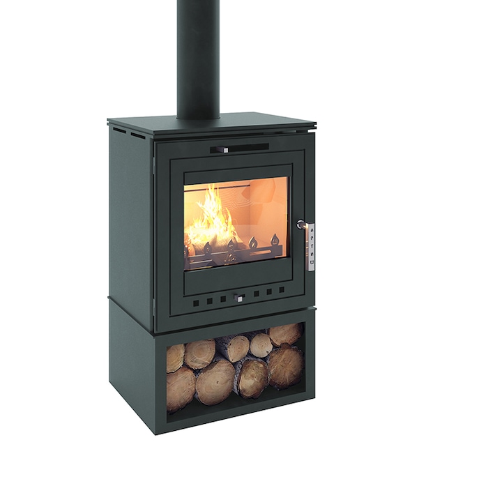 Semineu ECO Artish Plus, 6 kw, Clasa A, Verde metalic