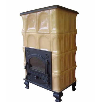 Soba portabila Romane, Teracota Medias, Anotimp Ocru, 66 x 44 x 114 cm