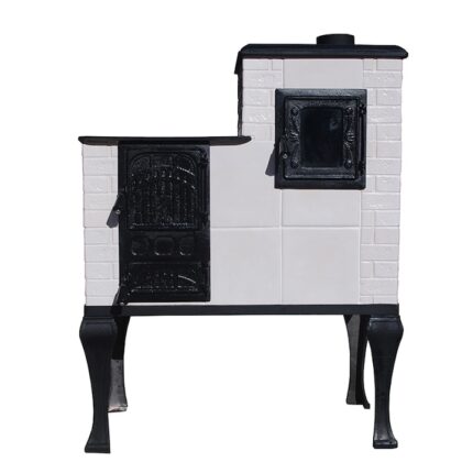 Soba teracota pentru gatit, IZA, portabila, model Zid, 6 kw, 88x44x114 cm, alb