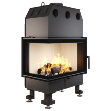 Semineu lemne SAVEN Energy 75x50x47, 13.7 kW, interior samota, sticla laterala Stanga