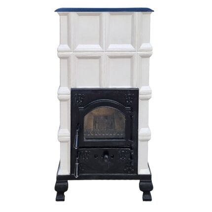 Soba portabila Romane, Teracota Medias, Nero alb, 66 x 44 x 114 cm