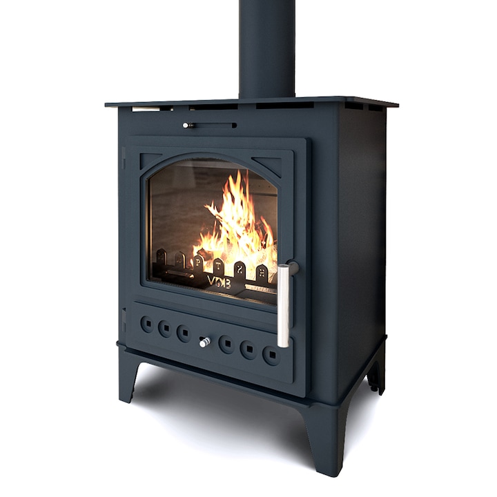 Semineu ECO Martina, 6kW, Albastru metalic, Clasa energetica A