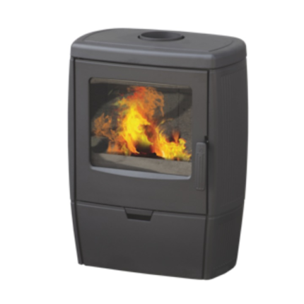 Soba semineu Alberto, 11 KW, (HxLxl) 829x630x441 mm, supafata incalzita 160 m^3, dimensiuni focar (HxLxl) 250x600x300 mm, randament 75.4%, clasa A+