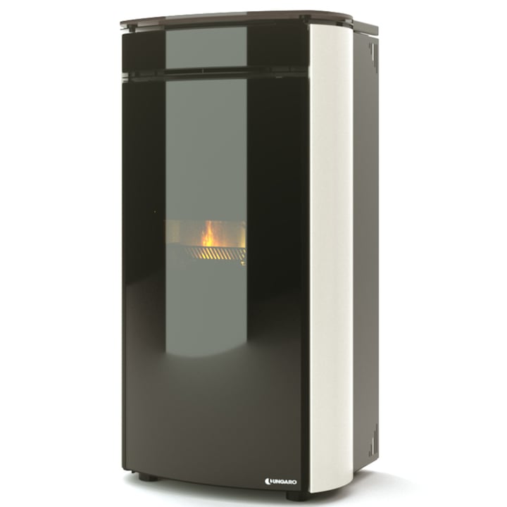 Termosemineu pe peleti F 5S STYLE, 24 KW, se racorda la calorifere sau incalzire in pardosea, incalzeste spatii pana la 220 mp, aprindere automata, curatire automata, consum redus de peleti, Clasa energetica A+, Clasa ambientala 5 STELE, produs UNGARO