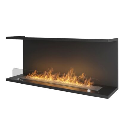Semineu Bio C1000 VERS 2, Bioetanol, 100x45x25 cm, Incastrat, Negru