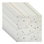 Set 15x Tapet 3D, autoadeziv/autocolant, spuma moale, design modern, pentru interior, usor de curatat, rezistent la apa, dimensiuni 70 cm x 70 cm x 0,3 cm, design stelute, Alb, RIF REFCO ®