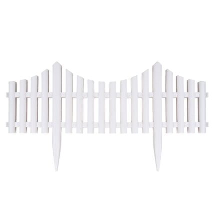 Set 4 bucati gardulet pentru decorarea gradinii, Gelexis, alb, 60.5x32.5 cm, plastic