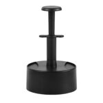 Presa hamburger, Inox/Plastic, 10 cm, Negru