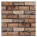 10 x Placi Tapet Autocolant 3D cu Imitatie de Caramida de Exterior, pentru Perete Bucatarie Sufragerie, Usor de Curatat, Rezistent la Apa, Autoadeziv, 30x30 cm, Maro