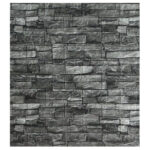 Tapet 3D Autoadeziv SIKS®, model piatra in relief, gri, design modern, rezistent la apa, usor de curatat, dimensiuni 77x70cm