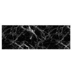 Tapet autoadeziv imitatie marmura, SINBINTA, Modern, Impermeabil, Rezistent la uzura si temperaturi ridicate, Usor de curatat, Ajustabil, Pentru bucatarie, Baie, Living, 60×500cm, Folie de aluminiu/PVC, Negru