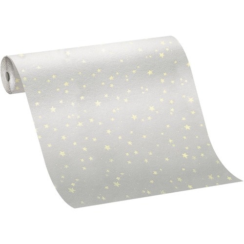 Tapet vinil DEco care lumineaza in intuneric , alb ,10,05x0,53 m