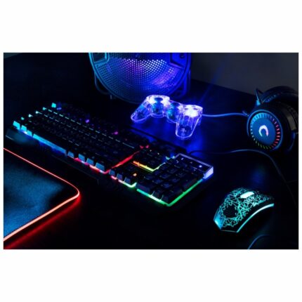Tapet autoadeziv Premium, Priti Global, Textura canvas, Birou gaming, 130x87 cm