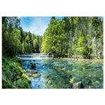 Fototapet 3D Cascada Natura Peisaj Padure 400x280 cm, Decorativ, Perete, Living