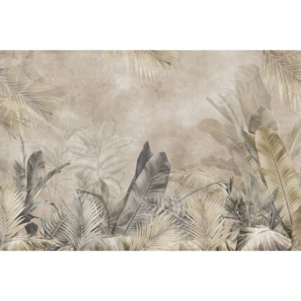 Fototapet, modern, pentru living, perete, decorare, frunze bej, 240x360 cm