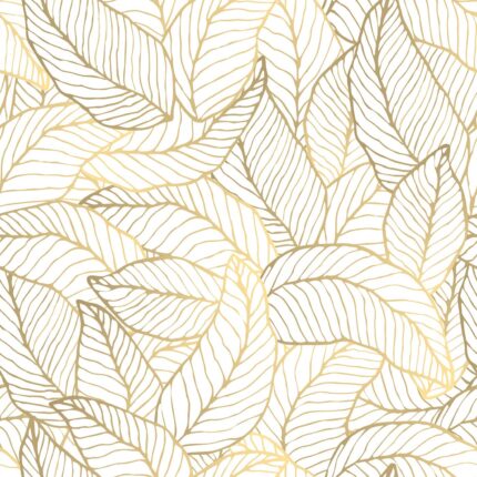 Tapet Premium Artfoyer - Gold Leaves, Vlies (Non-Woven), Eco Frendly, Nu necesita adeziv, Set 3 role, 5,4 mp