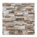 Tapet, PVC, 10x10cm, 20 Piese, Maro/Gri