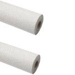 Set 2x Rola Tapet 3D Autoadeziv, Design In Relief, Culoare Alb, Dimensiune 280 x 50 cm, 2.4 mm, BZRSH