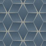 Tapet vinil, model geometric, albastru, rola 10 x 0.53 m