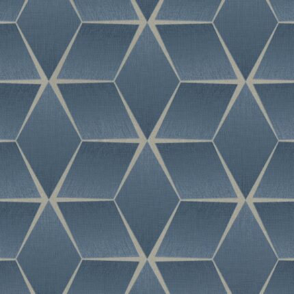 Tapet vinil, model geometric, albastru, rola 10 x 0.53 m