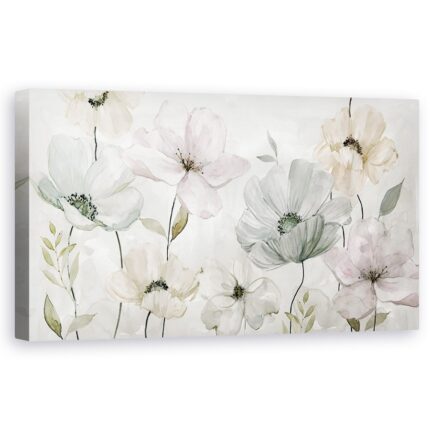Tablou canvas - Flori, Gradina Gri, Pictura, 60 x 120 cm
