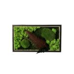 Tablou cu muschi, licheni si plante stabilizate 43x24 cm, Licheni ART
