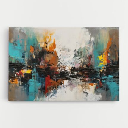 Tablou Canvas, Abstract City Painting, 90x140 cm