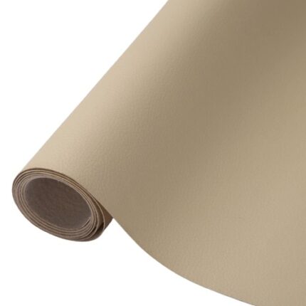 Folie din Piele Ecologica Autoadeziva pentru Reconditionare si Retapitare Canapea, Scaun, Interior Auto, Genti, Articole din Piele, Usor de Aplicat, Rezistenta si Durabila, Rola 50 x 138 cm, Crem Inchis, Luxer
