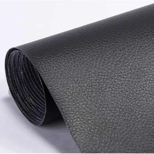 Sul autoadeziv din imitatie piele ecologica, 0.75 x 2.5m Negru