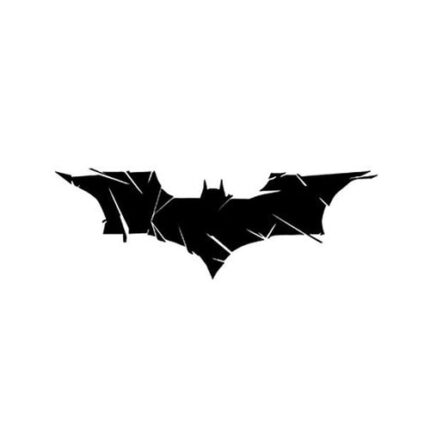 Sticker decorativ geam, auto, Batman, 20x7 cm, negru