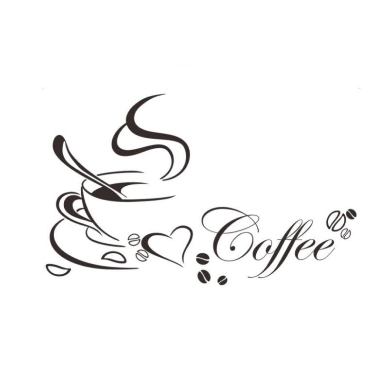 Sticker bucatarie "I love coffe", 40 x 65 cm