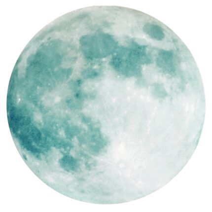 Sticker Glow in the dark Luxer, Autocolant Luna Fosforescenta, Verde deschis, 22 cm